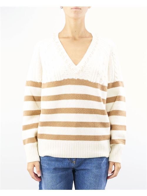 Striped jacquard sweater Ermanno by Ermanno Scervino ERMANNO BY ERMANNO SCERVINO | Sweater | D45EM029APE81MF326